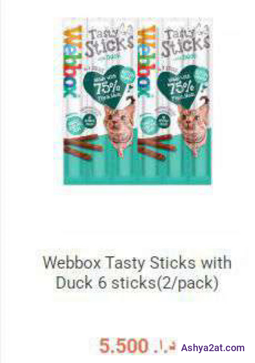 Webbox Tasty Sticks with Duck 6 sticks(2/pack)
